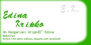 edina kripko business card